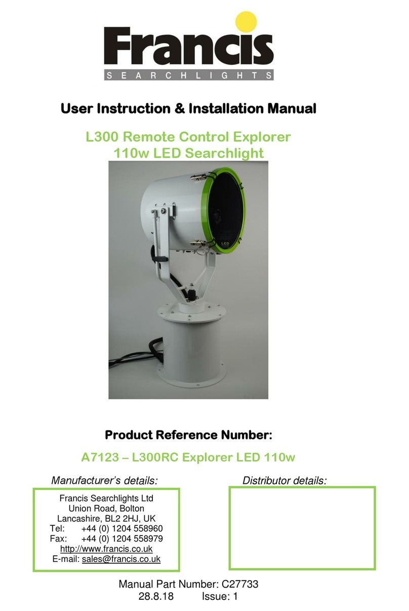 Francis Searchlights A7123 User manual