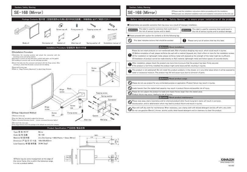 KAWAJUN SE-168 User manual