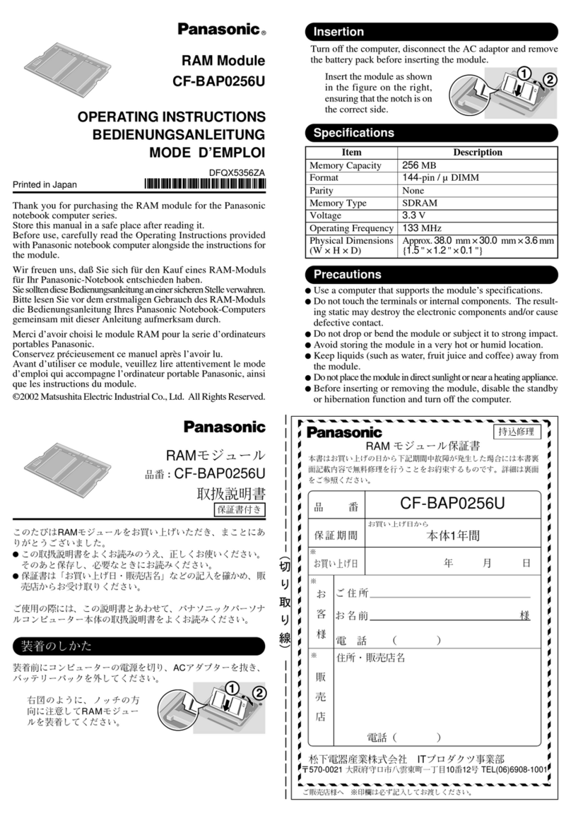 Panasonic CF-BAP0256U User manual