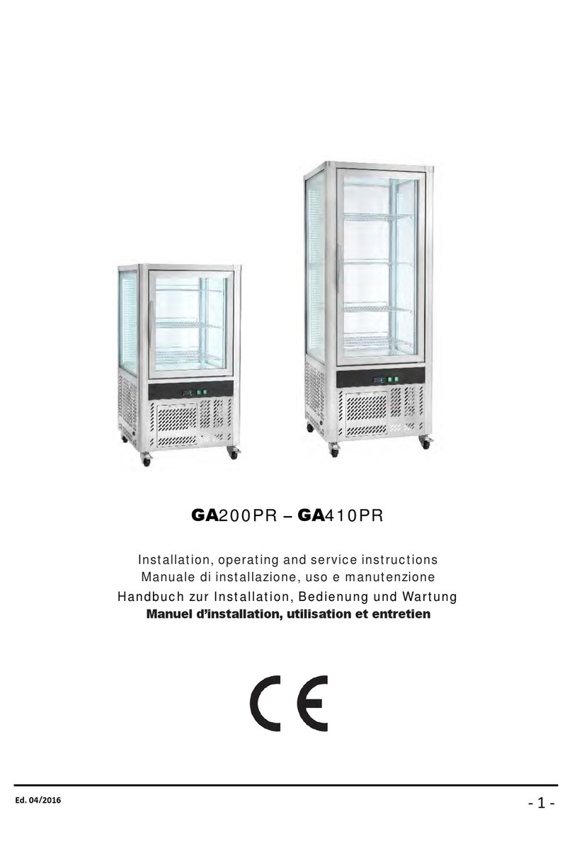 Gastrodomus GA200PR Installation, operating and service instructions
