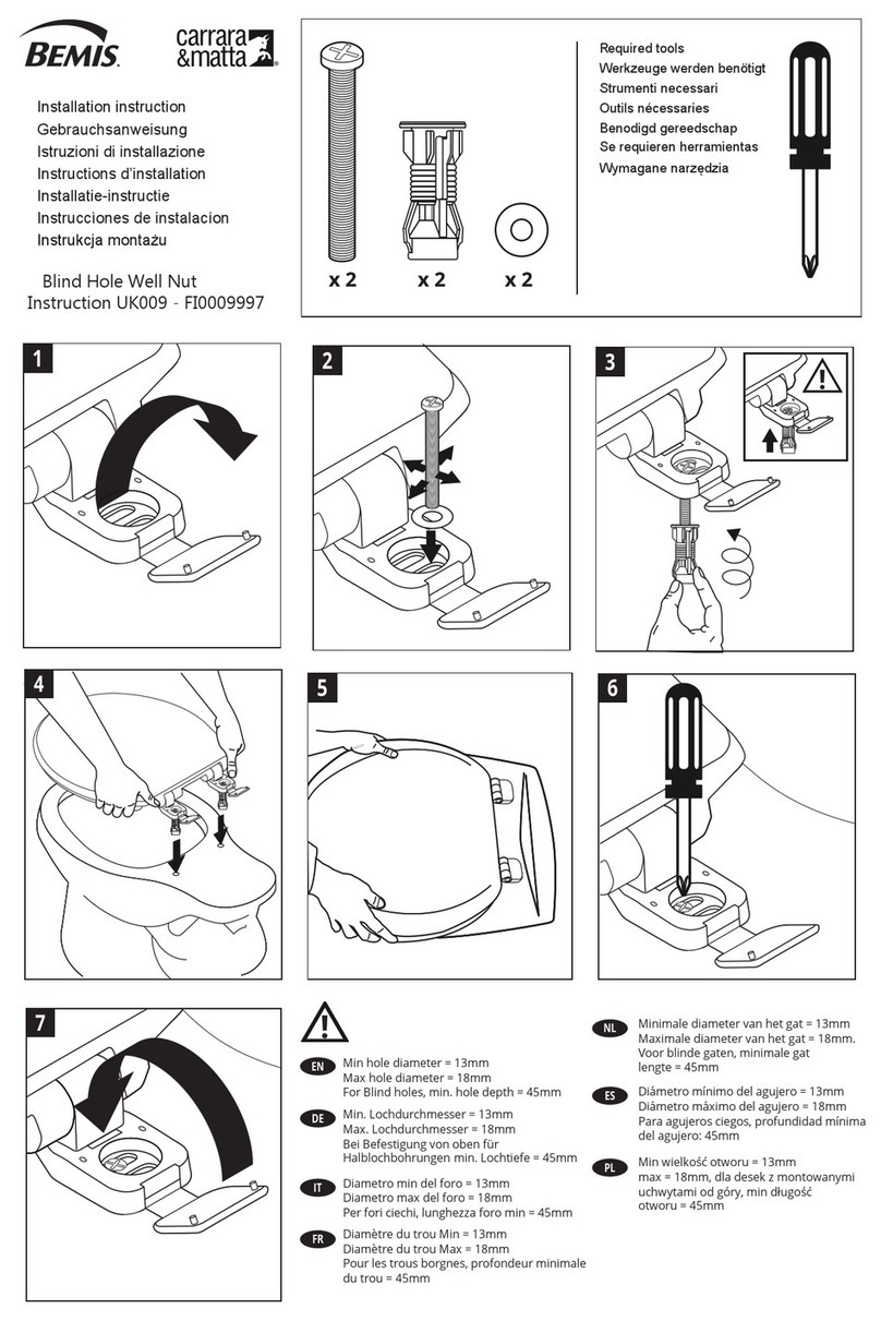 BEMIS carrara&matta UK009 User manual