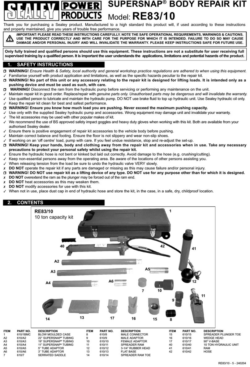 Sealey SUPERSNAP RE83/10 quick start guide Sealey SUPERSNAP RE83/10 quick start guide