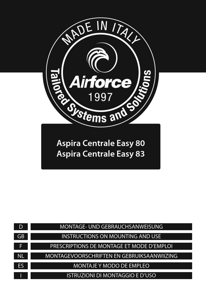 AIRFORCE Aspira Centrale Easy 80 Technical manual