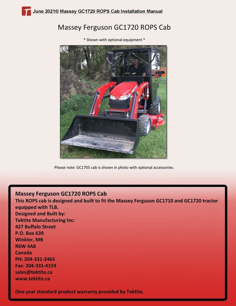 Tektite Massey Ferguson GC1720 ROPS Cab installation manual