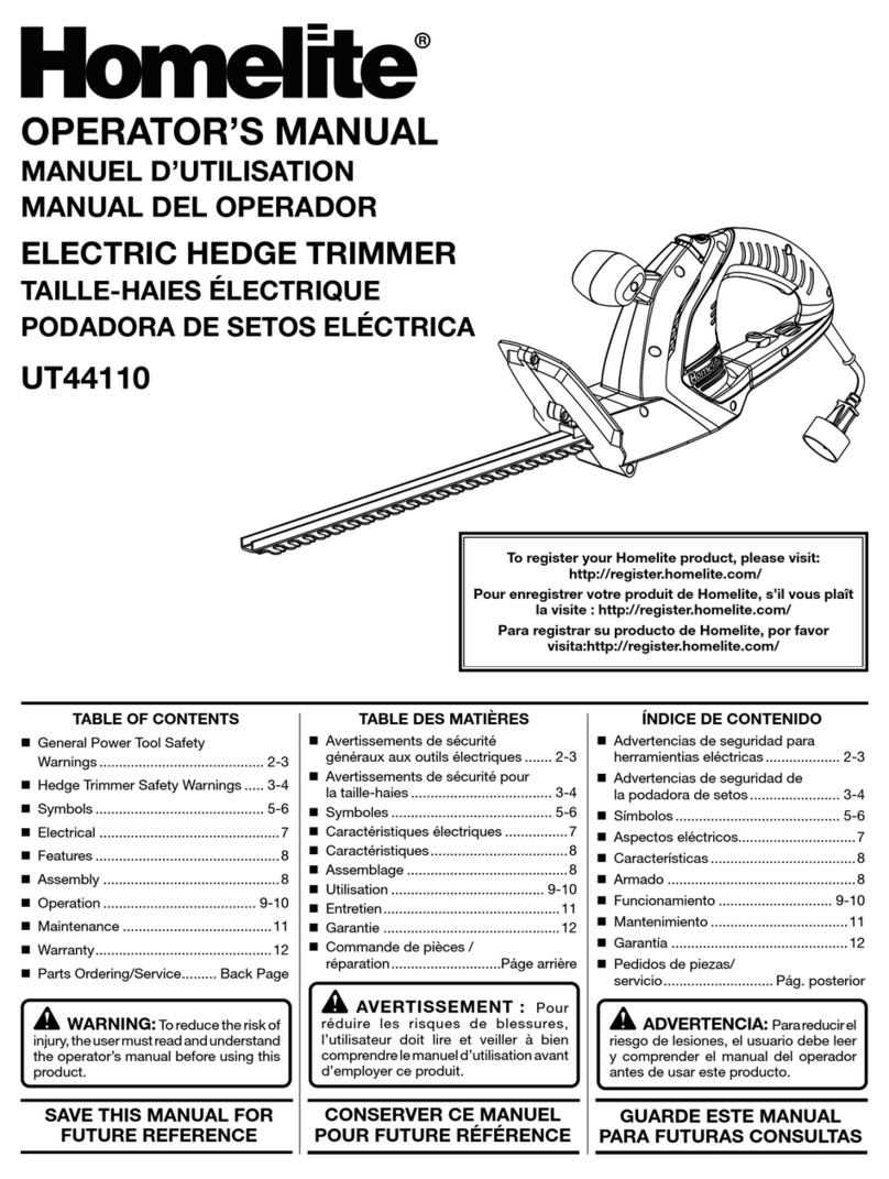 Homelite UT44110D User manual