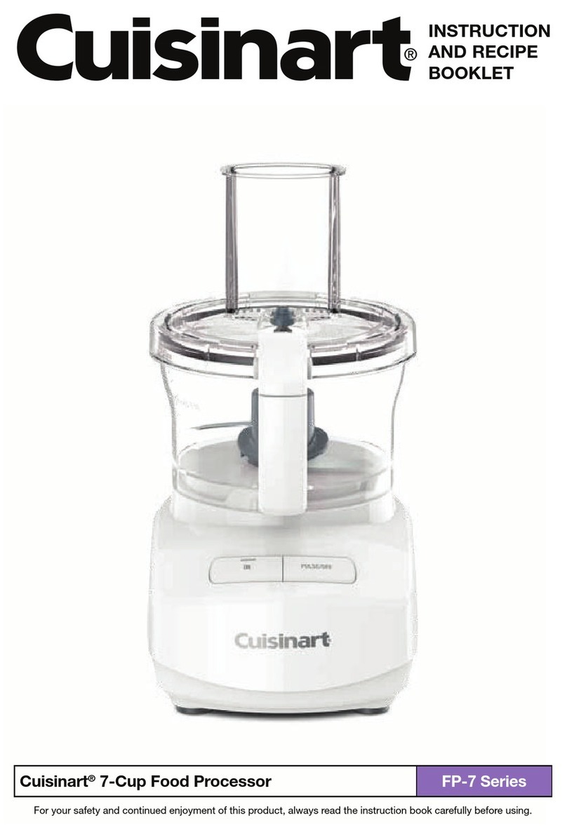 Cuisinart FP-7 Series INSTRUCTION AND RECIPE BOOKLET