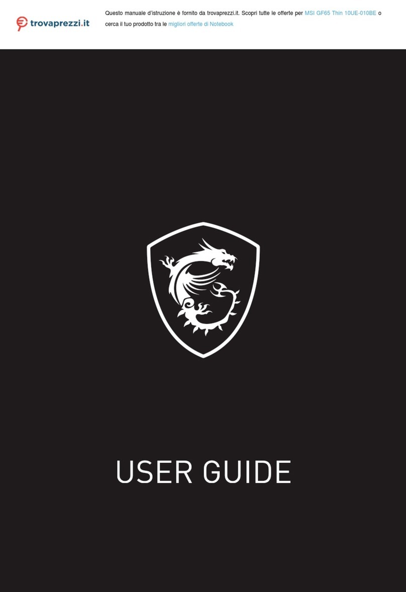 MSI GF65 Thin 10UE-010BE user guide