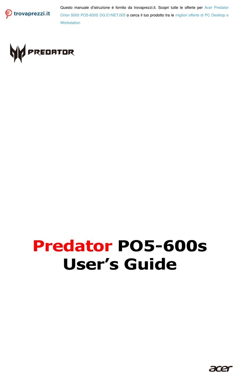 Acer Predator Orion 5000 PO5-600S User manual