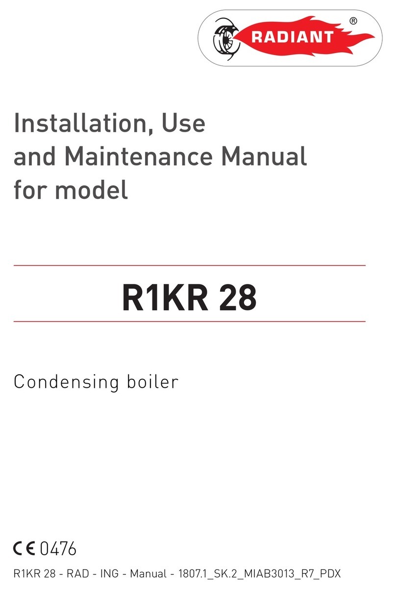 Radiant R1KR 28 Installation, use and maintenance manual