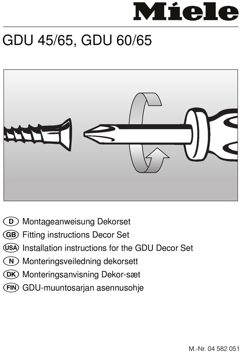 Miele GDU 45/65 Fitting instructions