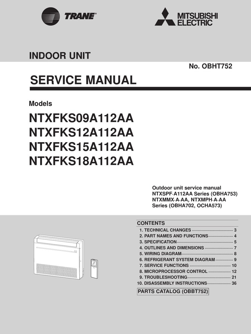 Mitsubishi Electric TRANE NTXFKS09A112AA User manual Mitsubishi Electric TRANE NTXFKS09A112AA User manual