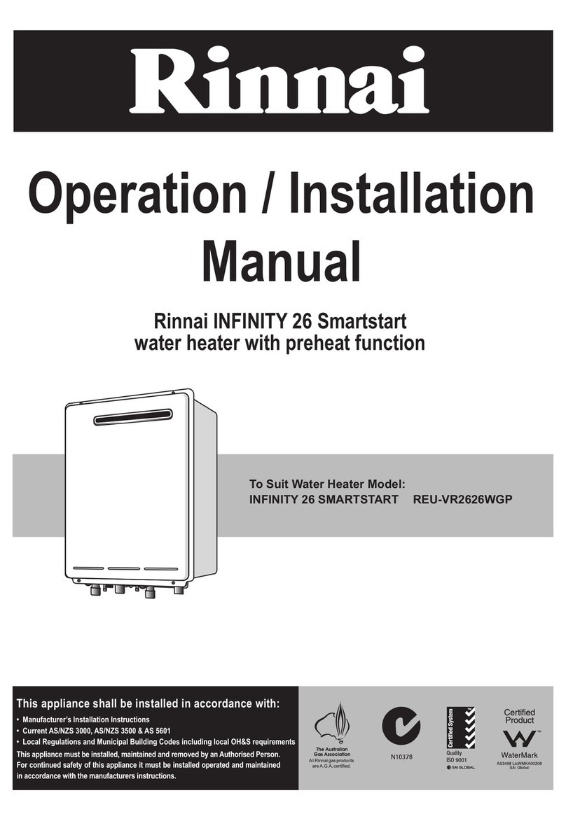 Rinnai Infinity 26 Smartstart User manual