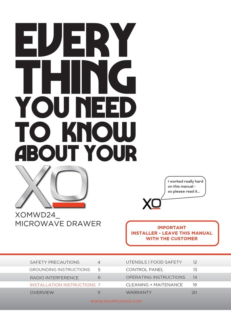 XO Appliance XOMWD24 Series manual