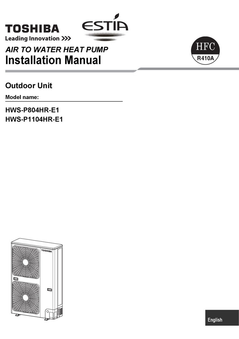 Toshiba HWS-P804HR-E1 installation manual