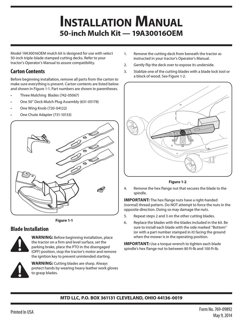 MTD 19A30016OEM User manual
