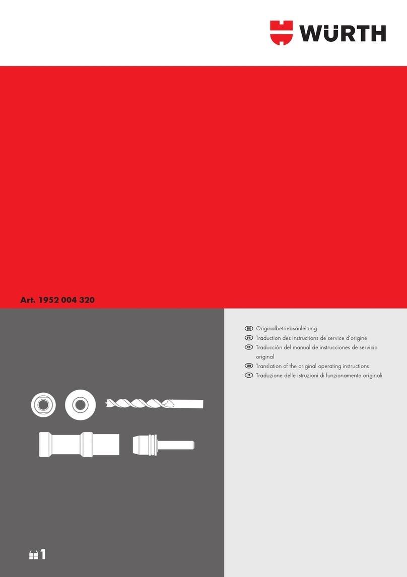 Würth 1952 004 320 Translation of the original operating instructions
