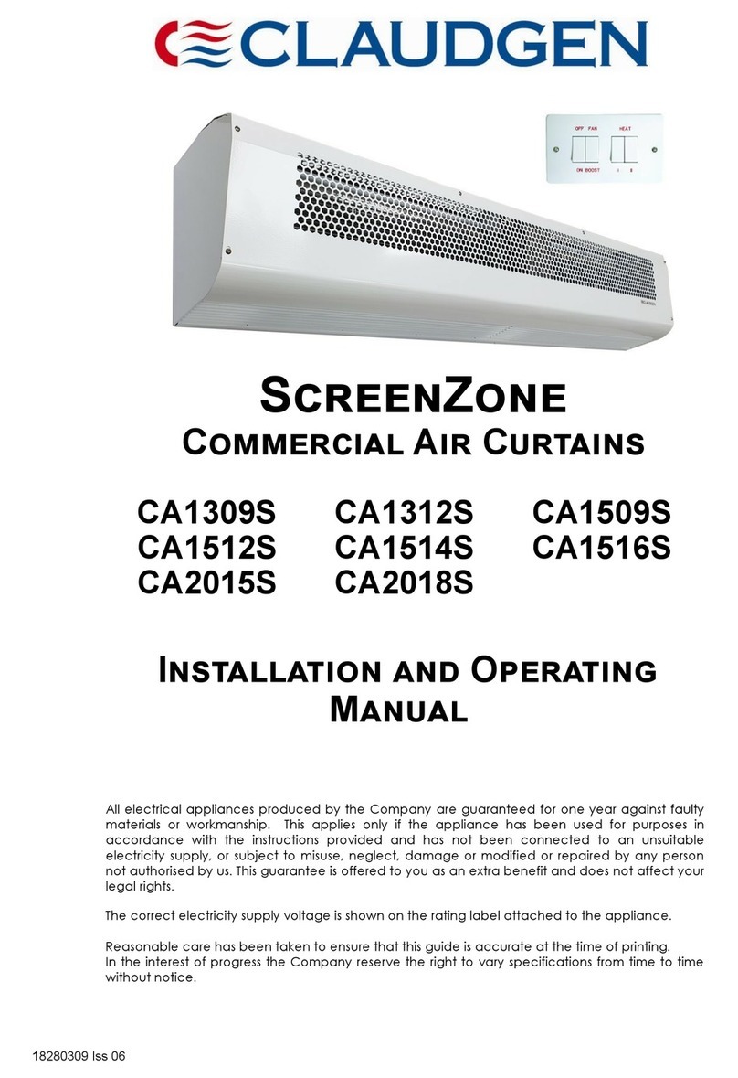 Claudgen ScreenZone CA2015S User manual