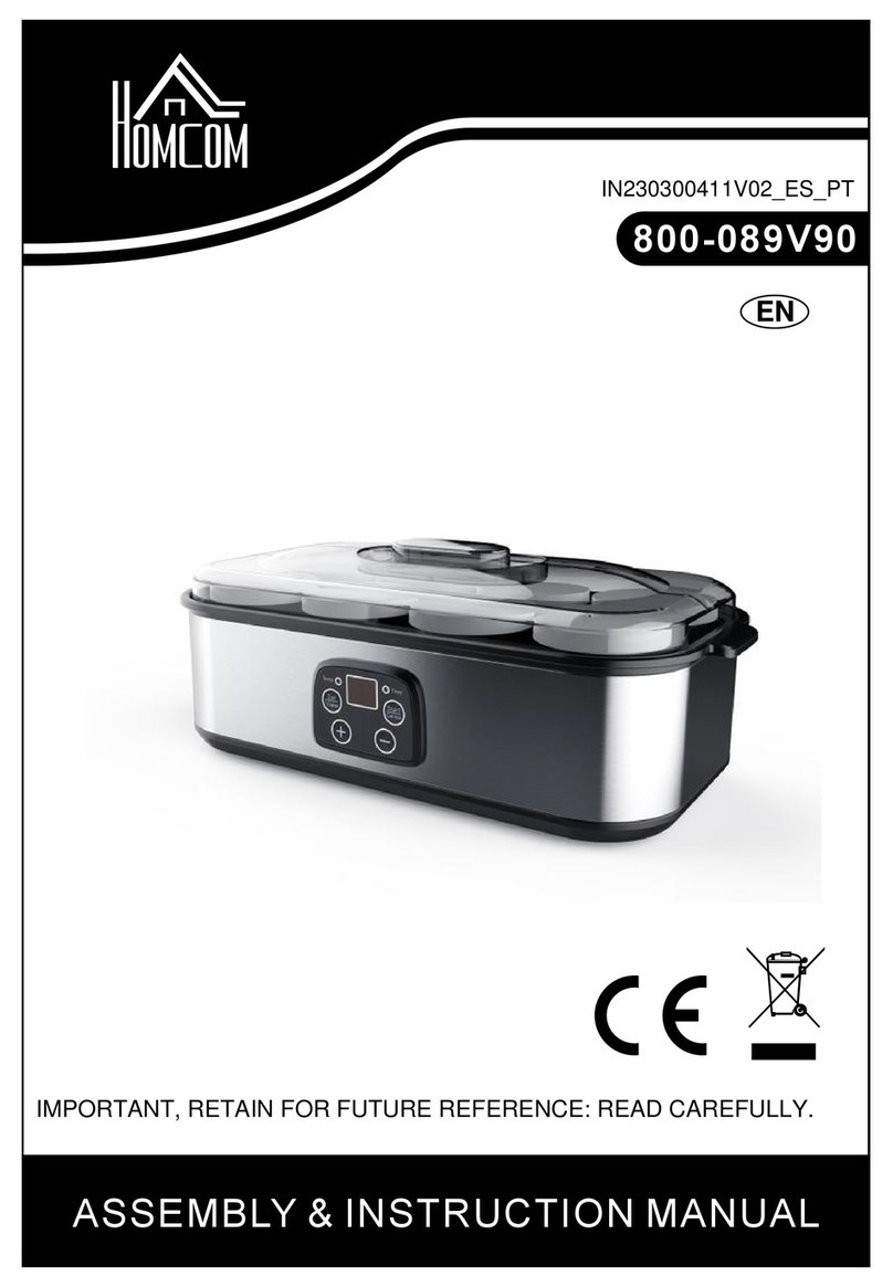 HOMCOM 800-089V90 Assembly & instruction manual HOMCOM 800-089V90 Assembly & instruction manual