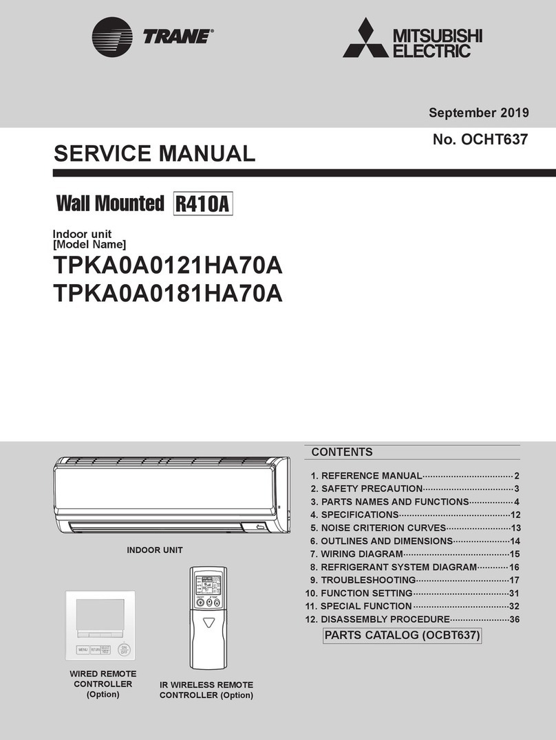 Mitsubishi Electric TRANE TPKA0A0121HA70A User manual Mitsubishi Electric TRANE TPKA0A0121HA70A User manual