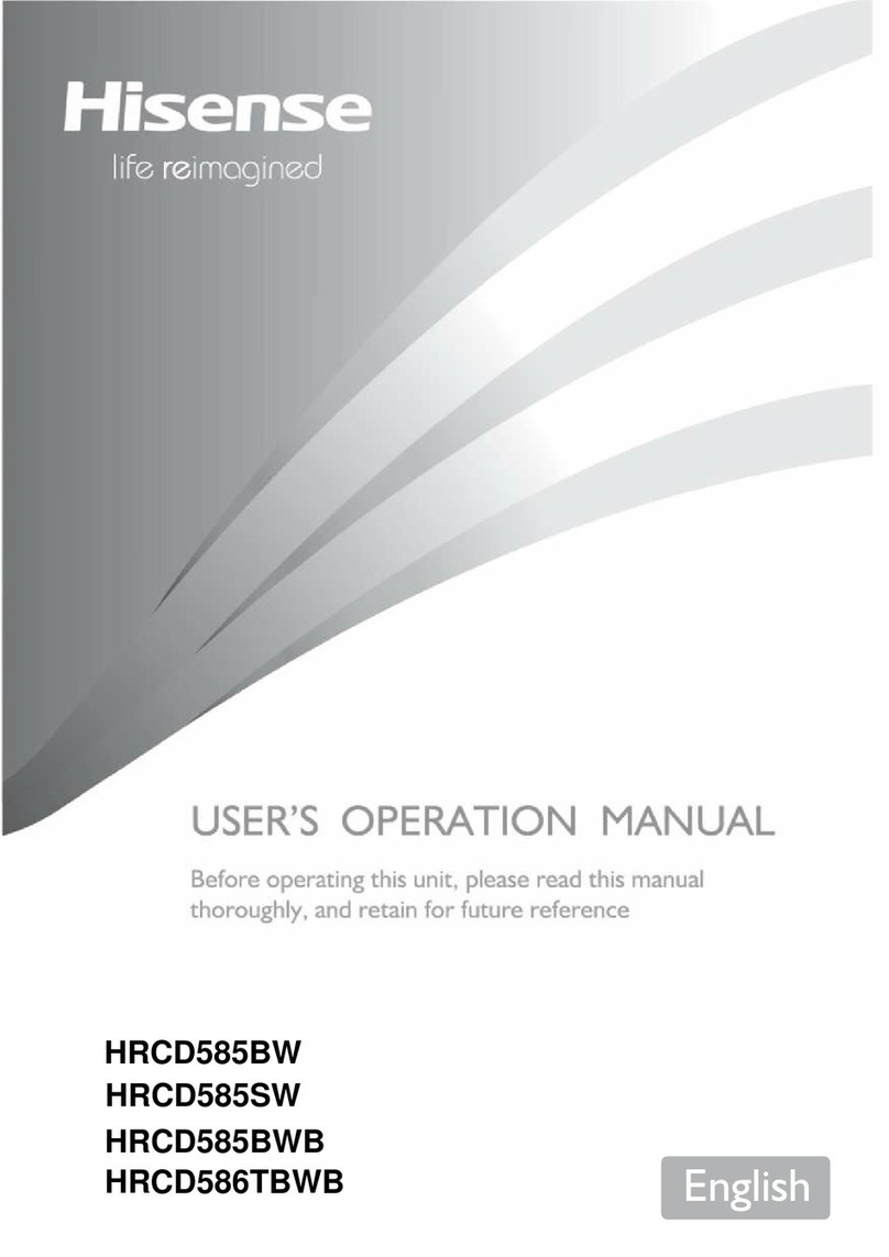 Hisense HRCD586TBWB Mounting instructions