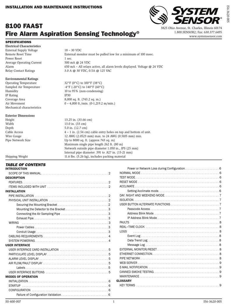 System Sensor 8100 FAAST User manual