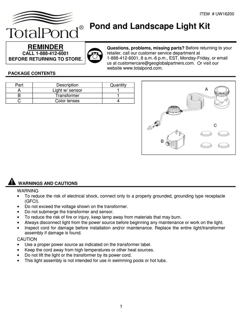 TotalPond UW16200 quick start guide