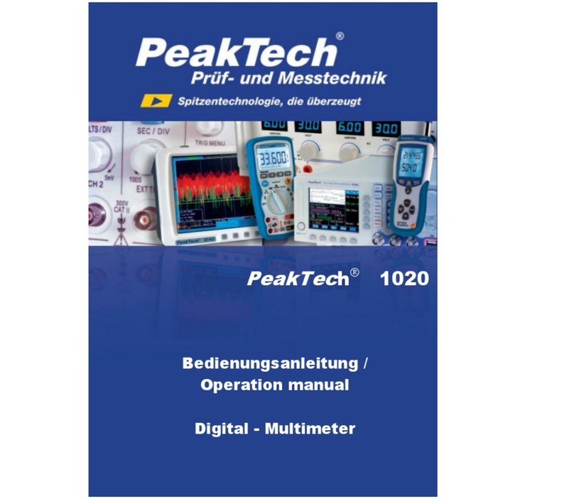 PeakTech 1020 Operation manual