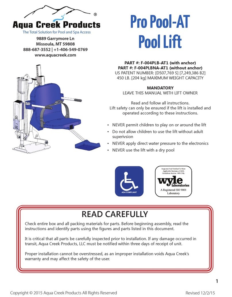 Aqua Creek Products Pro Pool-AT manual