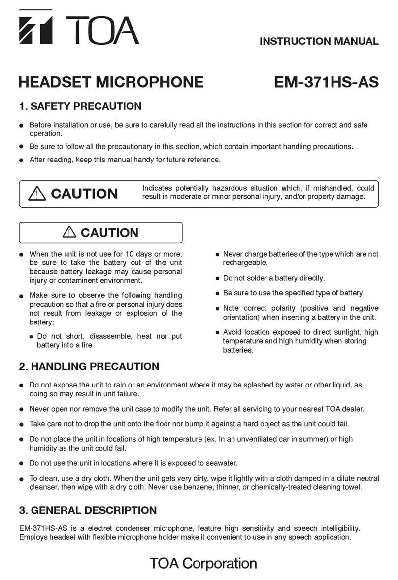 Toa EM-371HS-AS User manual