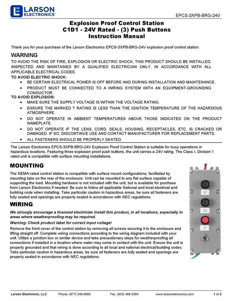 Larson Electronics EPCS-3XPB-BRG-24V instruction manual