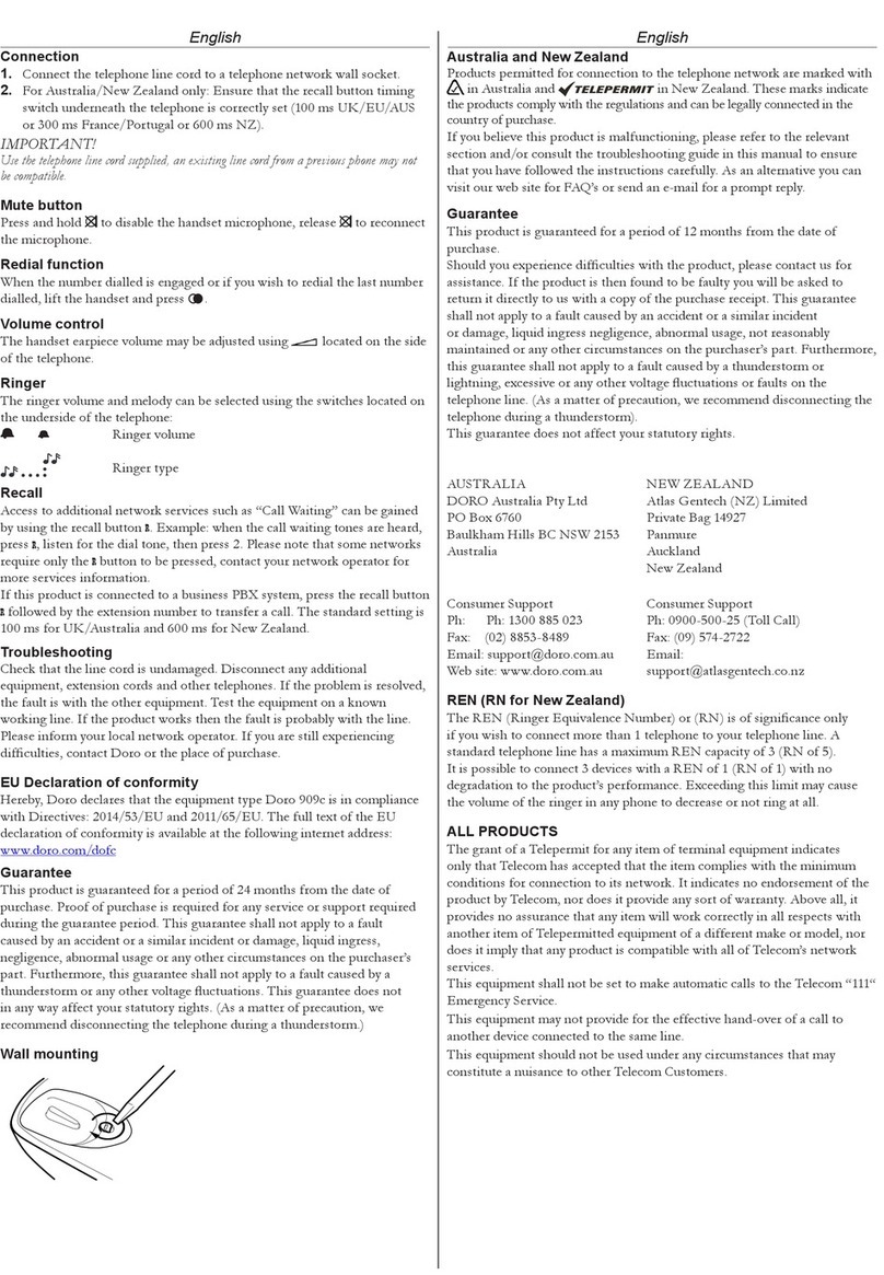 Doro 909c User manual