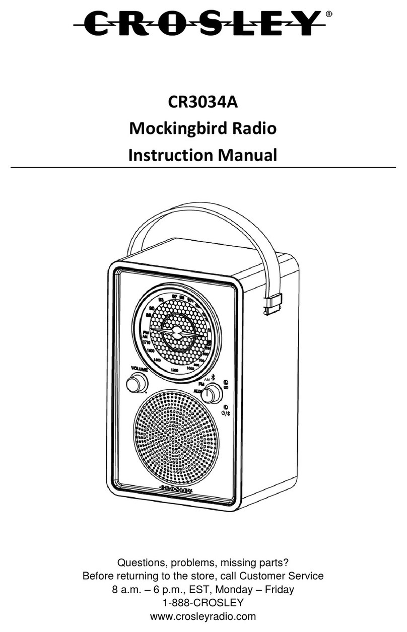 Crosley CR3034A User manual
