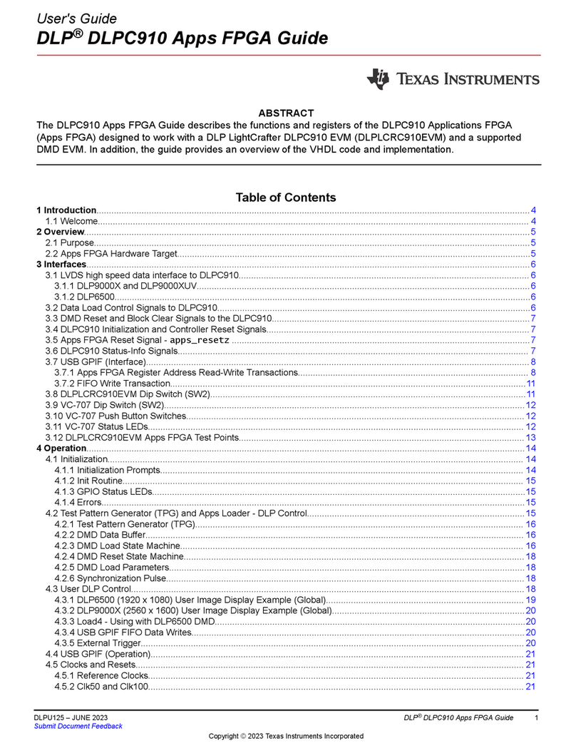 Texas Instruments DLPLCRC910EVM user guide