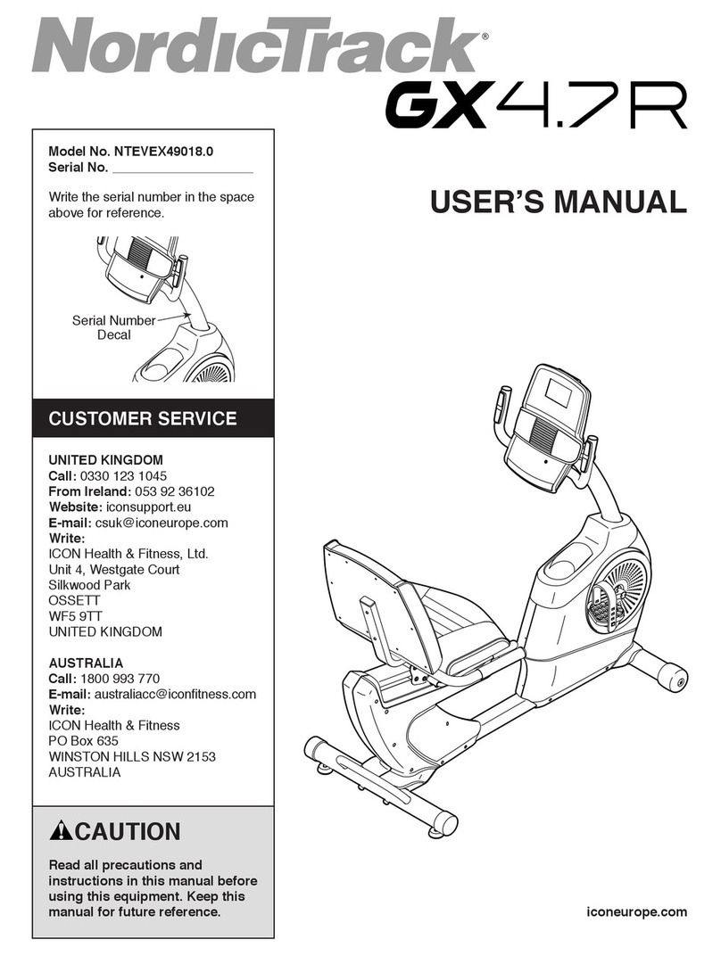 ICON NordicTrack GX4.7R user manual