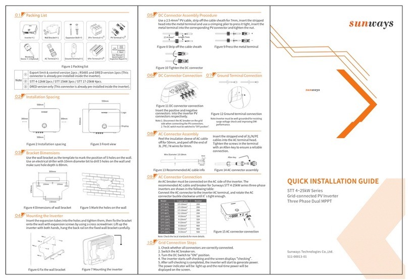 Sunways STT-4KTL Quick installation guide