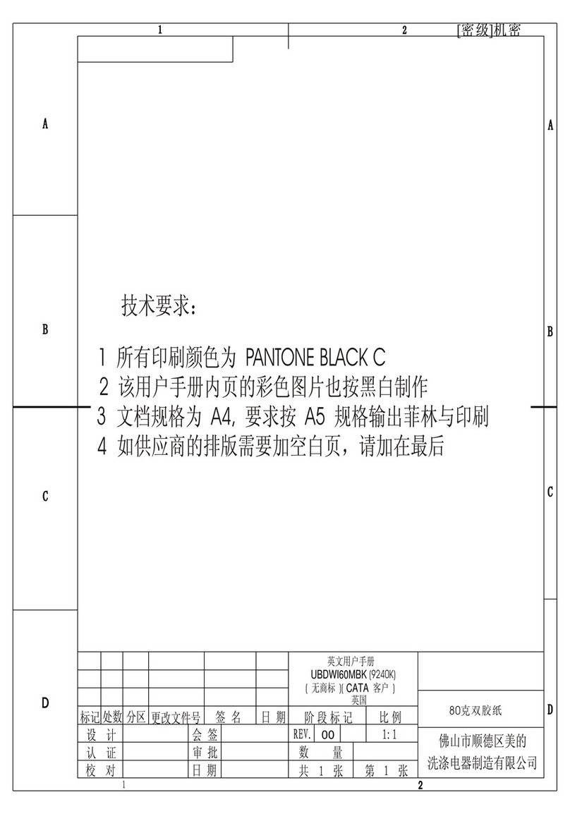 Candy UBDWI60MBK User manual