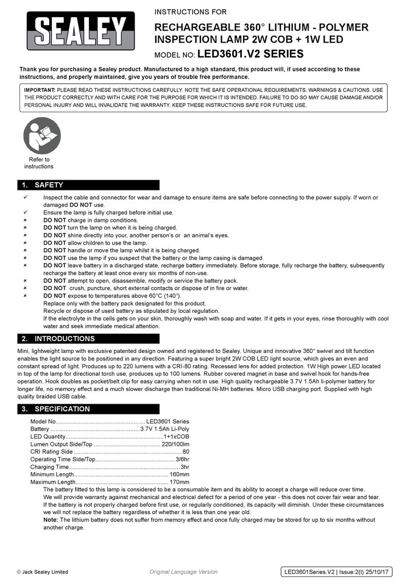 Sealey LED3601.V2 Series User manual