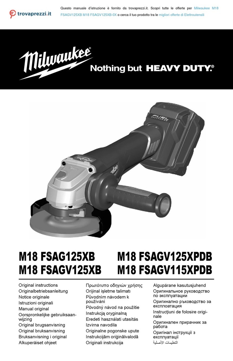 Milwaukee M18 FSAGV125XB-0X Original instructions