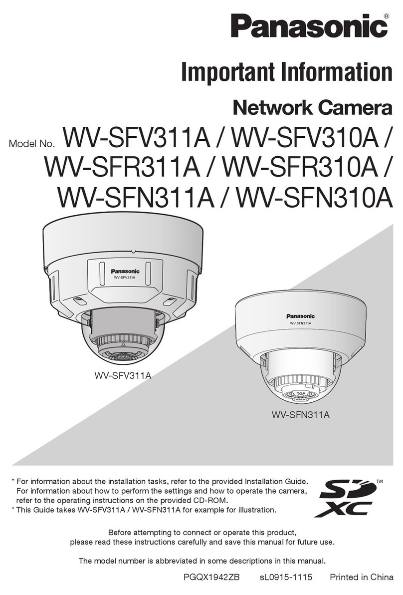 Panasonic WV-SFR311A Operating manual Panasonic WV-SFR311A Operating manual
