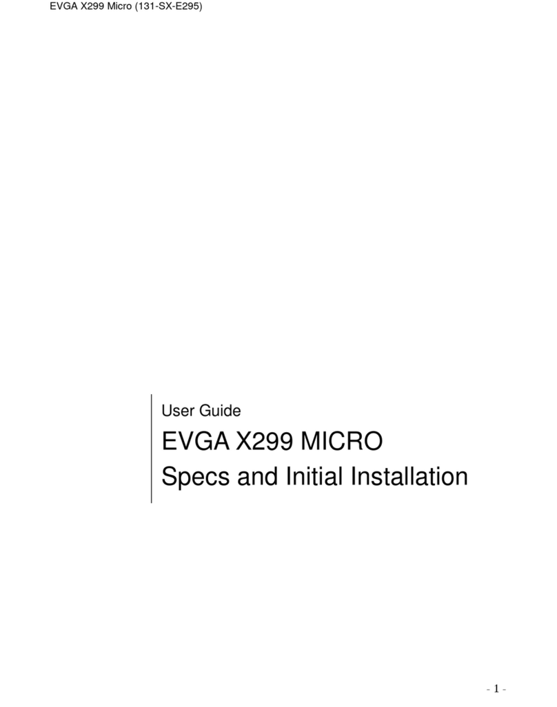 EVGA X299 Micro User manual