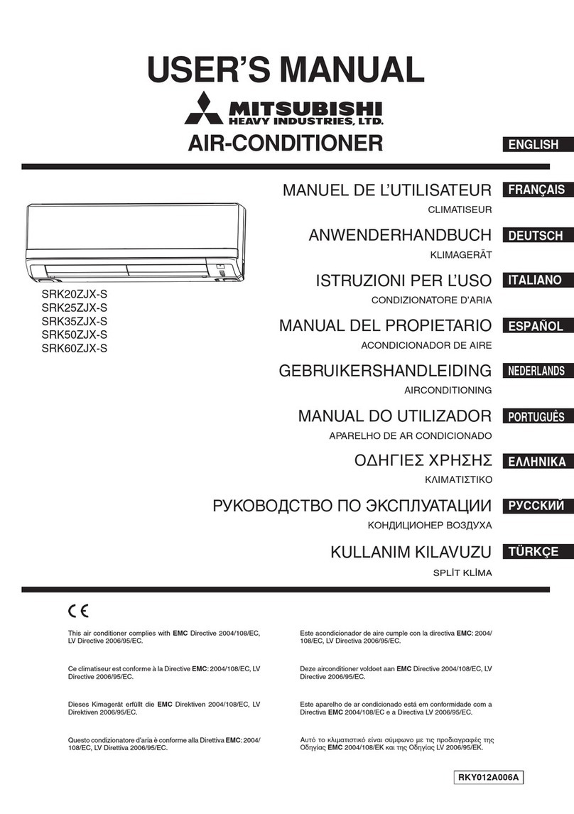 Mitsubishi Heavy Industries SRK50ZJX-S User manual