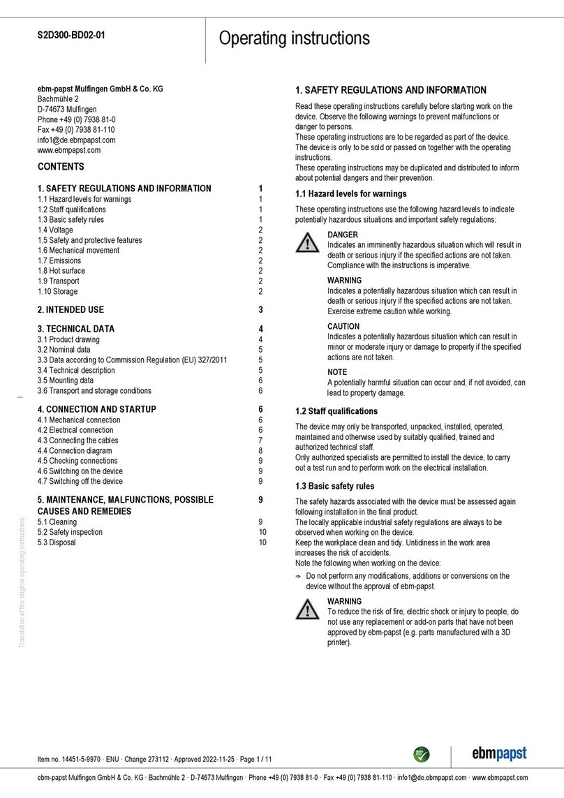 Ebmpapst S2D300-BD02-01 User manual