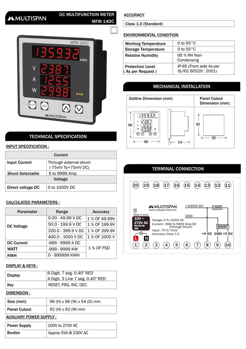 MULTISPAN MFM 14DC User manual