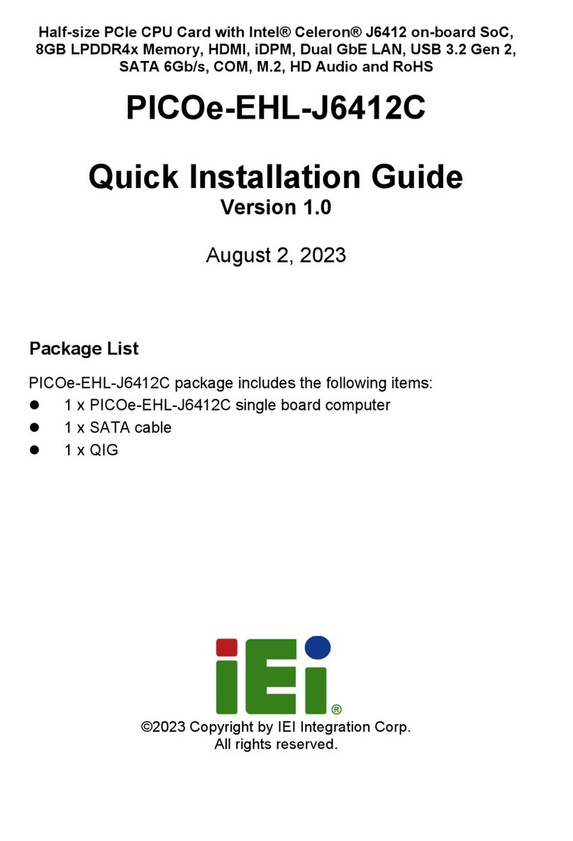 IEI Technology PICOe-EHL-J6412C User manual IEI Technology PICOe-EHL-J6412C User manual