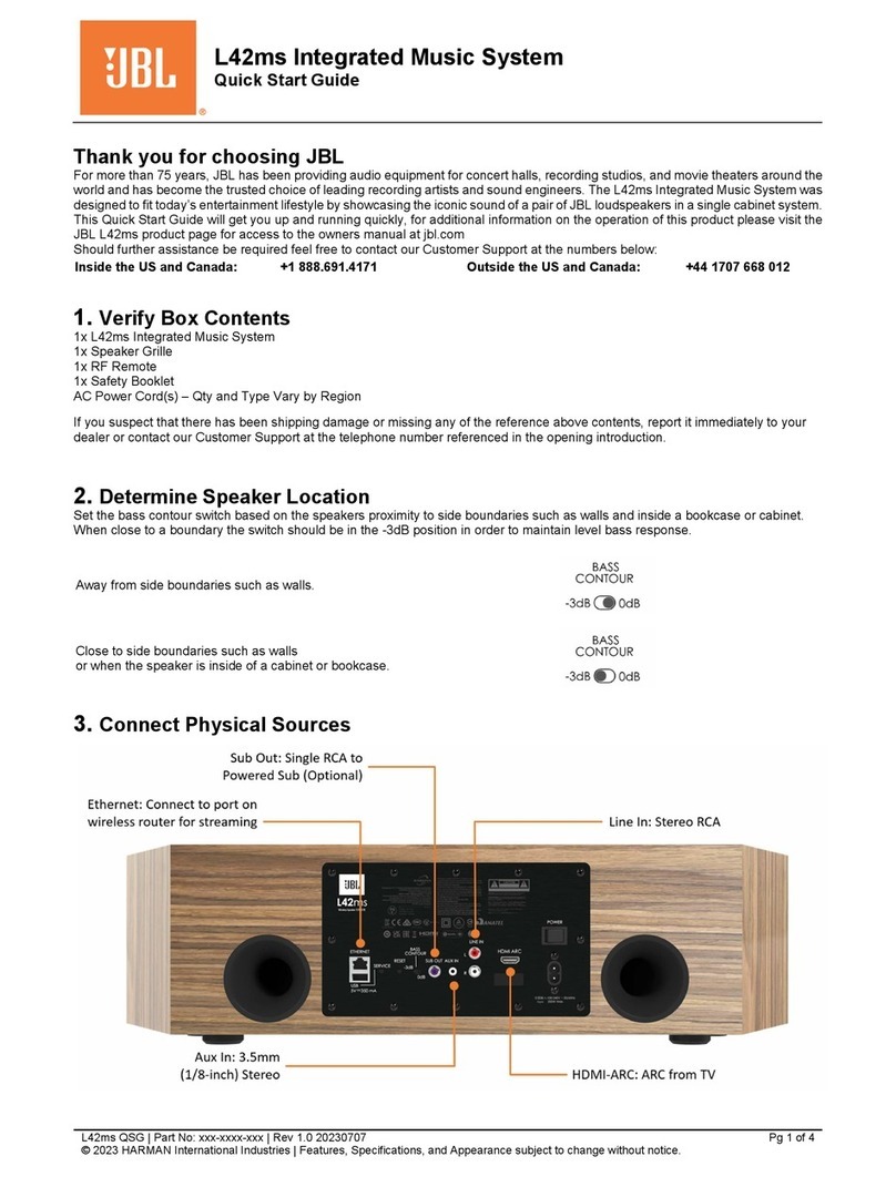 Harman JBL L42ms User manual Harman JBL L42ms User manual