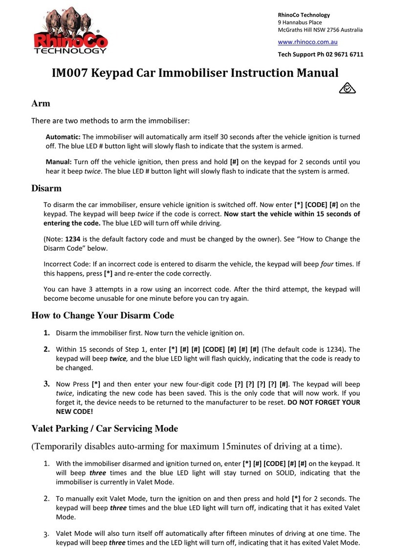 RHINO IM007 User manual RHINO IM007 User manual
