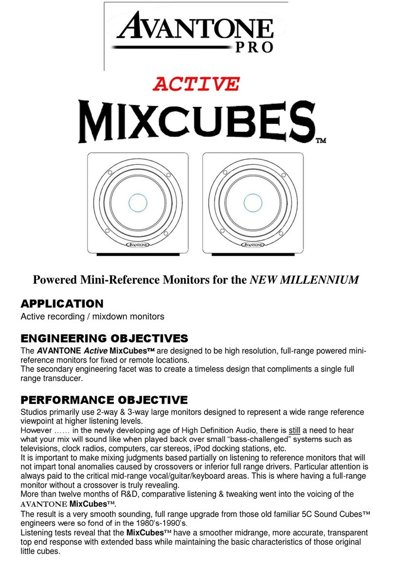 Avantone Pro Active MixCube manual