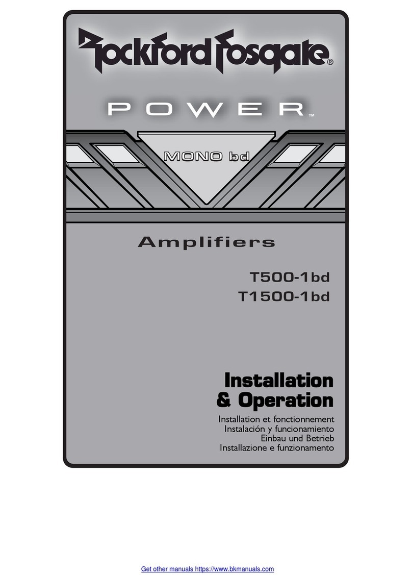 Rockford Fosgate Power T500-1bd Installation & operation