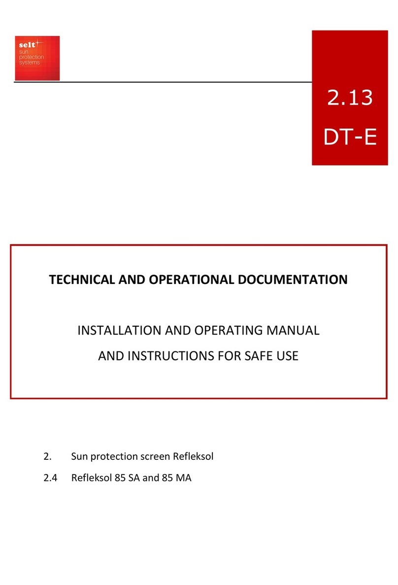 SELT Refleksol 85 SA Installation and operating manual
