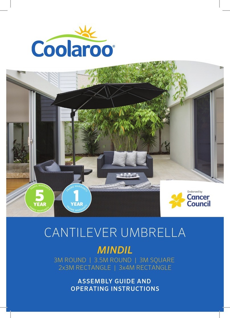 Coolaroo MINDIL 3M ROUND Assembly Guide and Operating Instructions